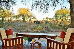 Imbali Safari Lodge 9 Imbali-Safari-Lodge-Breakfast on the deck deck viewing elephants