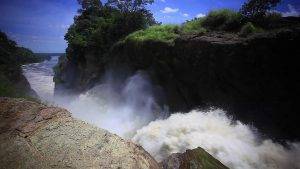 Water flowing fast-Murchison Falls Uganda