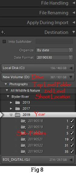 Lightroom Destinations Screenshot