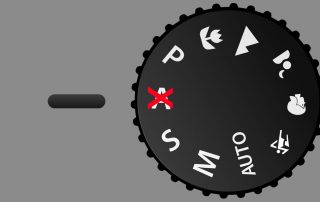 Aperture Priority Dial with red cross against aperture