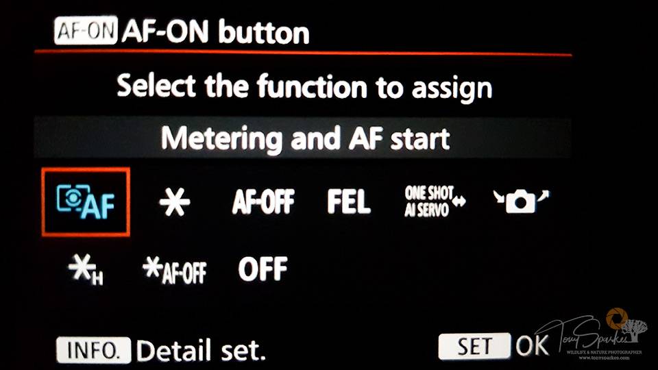 Menu Auto Focus Start Screen Canon 7D Mkll