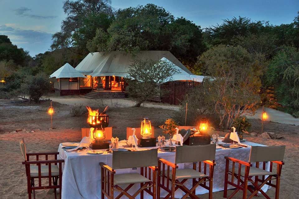 Hamilton’s Tented Camp – Evening View Hamilton's Tented Camp - Night View