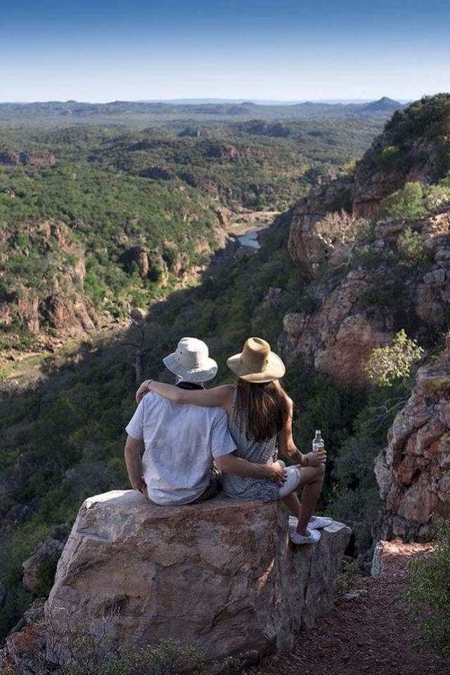 Pafuri Camp – Lanner Gorge Pafuri Lodge - Lanner Gorge couple sat on the rocks